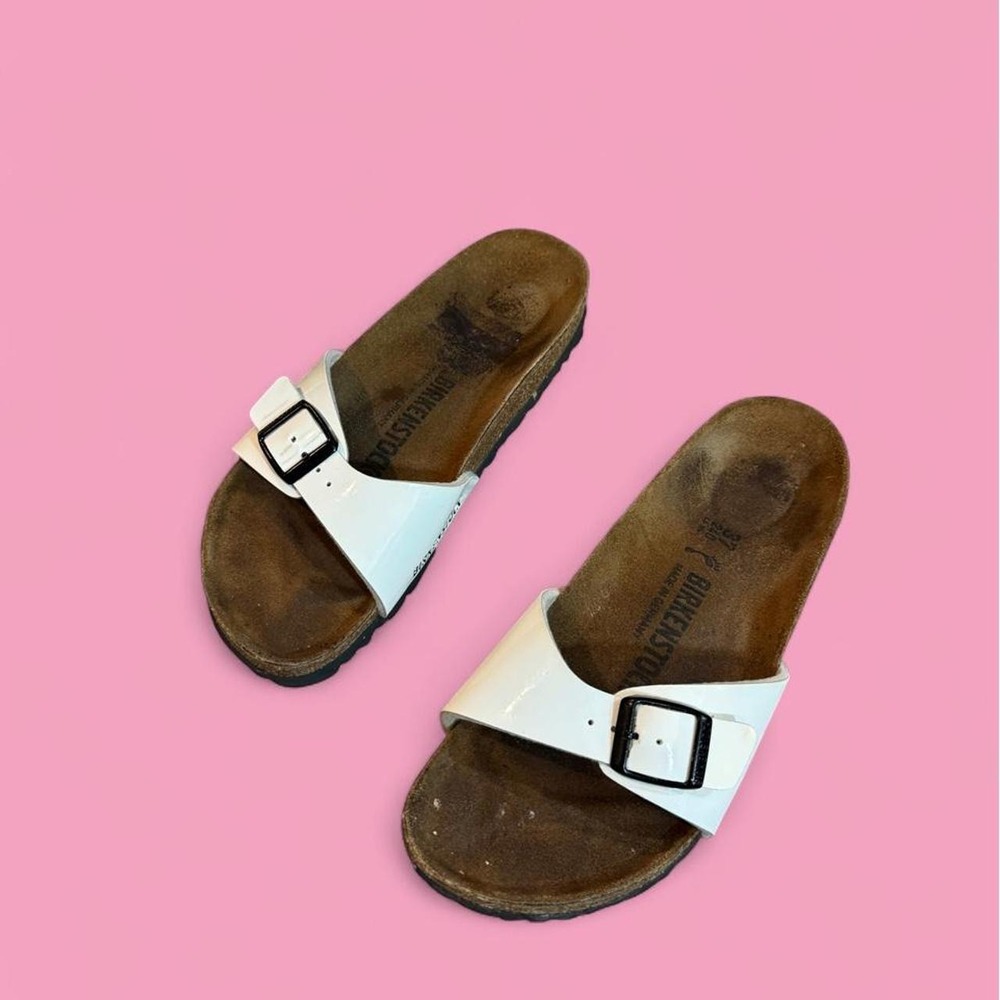 White‎ Birkenstock Madrid Sandals